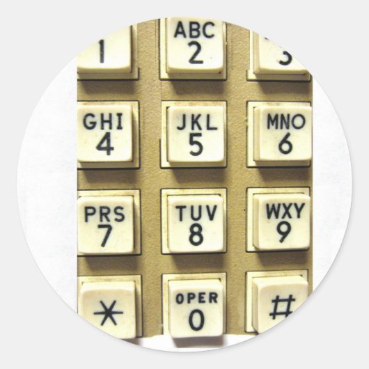 Telefonnummern Runder Aufkleber (Vorderseite)