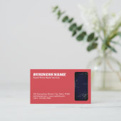 Telefonreparatur QR Red Visitenkarte (Stehend Vorderseite)