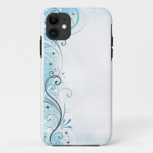 Telefonschutz case=blue Wirbel u. Sterne iPhone 11 Hülle