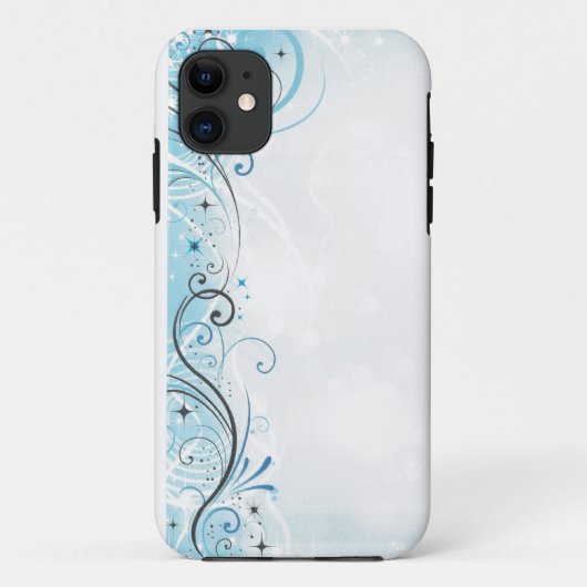 Telefonschutz case=blue Wirbel u. Sterne Case-Mate iPhone Hülle (Rückseite)