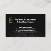 Telefonsymbol | Abstrakter Hintergrund des Schwarz Visitenkarte (Vorderseite)