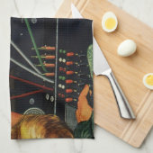 Telefonvermittler, Vintages Unternehmen Geschirrtuch (Viertel Falte)