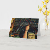 Telefonvermittler, Vintages Unternehmen Karte (Gelbe Blume)