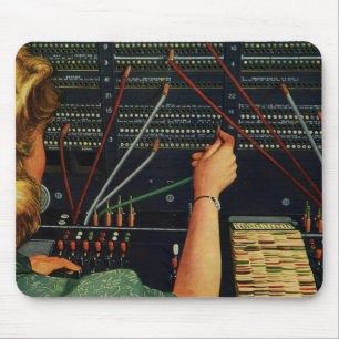 Telefonvermittler, Vintages Unternehmen Mousepad