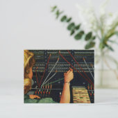 Telefonvermittler, Vintages Unternehmen Postkarte (Stehend Vorderseite)