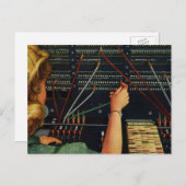 Telefonvermittler, Vintages Unternehmen Postkarte (Vorne/Hinten)