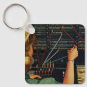 Telefonvermittler, Vintages Unternehmen Schlüsselanhänger (Vorderseite)