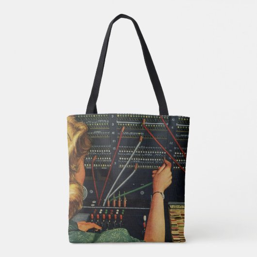 Telefonvermittler, Vintages Unternehmen Tasche (Rückseite)