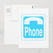 Telefonzeichen Postkarte (Vorne/Hinten)