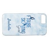 Telefonzelle Abbildung Skaten Mädchen blaue Linien Case-Mate iPhone Hülle (Rückseite (Horizontal))