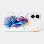 Telefonzelle - Aquarellreihe: Betta Fish iPhone 16 Hülle (Rückseite (Horizontal))