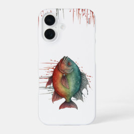 Telefonzelle - Aquarellreihe: Piranha iPhone 16 Hülle