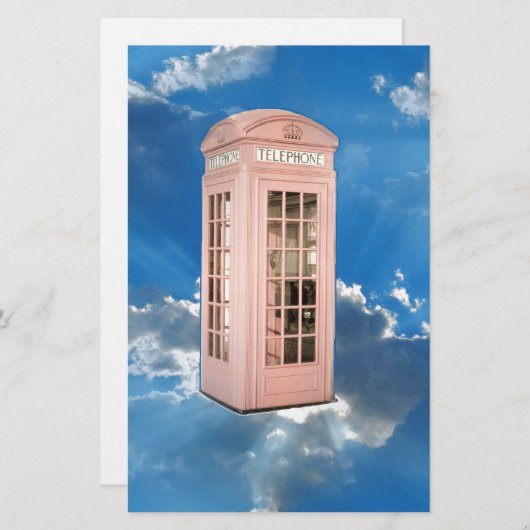 Telefonzelle Briefpapier (Vorne/Hinten)