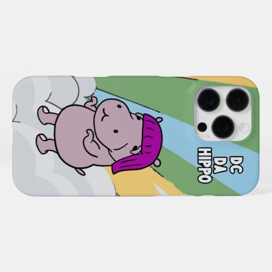 Telefonzelle - DC Da Hippo iPhone Hülle (Rückseite (Horizontal))