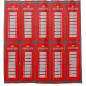 Telefonzelle Duschvorhang (Vorderseite)