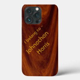 Telefonzelle - Holzkörner mit Name Case-Mate iPhone Hülle