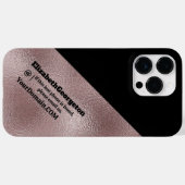 Telefonzelle - Imitate in rosa Metallic Case-Mate iPhone Hülle (Rückseite (Horizontal))