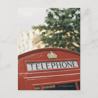 Telefonzelle in London England Postkarte