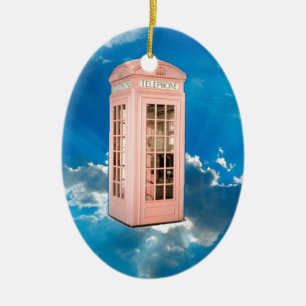 Telefonzelle Keramik Ornament
