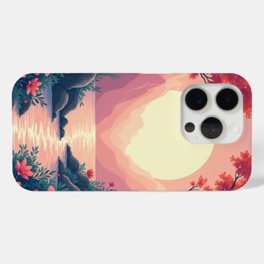 Telefonzelle mit hübscher Landschaft Case-Mate iPhone Hülle (Rückseite (Horizontal))