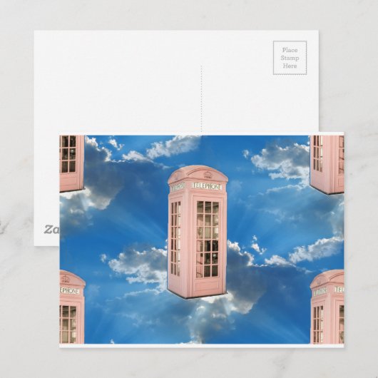 Telefonzelle Postkarte (Vorne/Hinten)