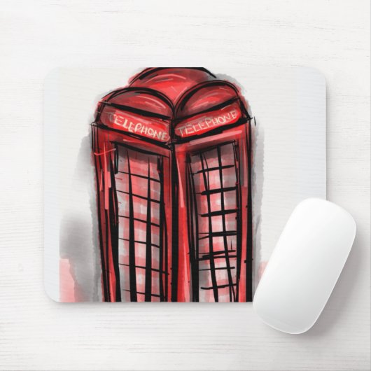 Telefonzelle-Produkte Mousepad (Mit Mouse)