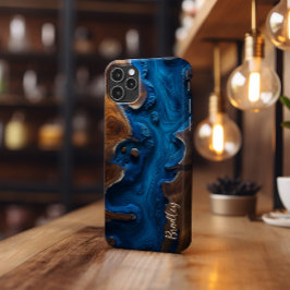 Telefonzelle, Royal Blue Resin, Burl-Holz-Design Case-Mate iPhone Hülle