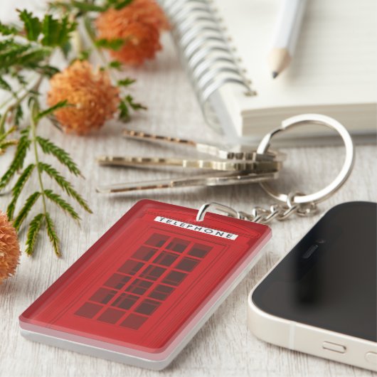 Telefonzelle Schlüsselanhänger (Vorderseite rechts)