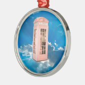 Telefonzelle Silbernes Ornament (Links)