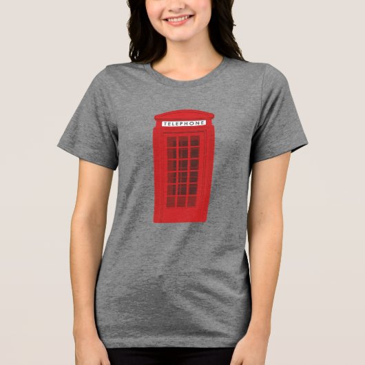 Telefonzelle Tri-Blend Shirt (Vorderseite)