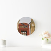 Telefonzelle und Turm von Big Ben Runde Wanduhr (Zuhause)