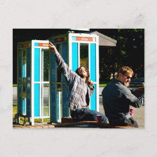 Telefonzellen-Fans Postkarte