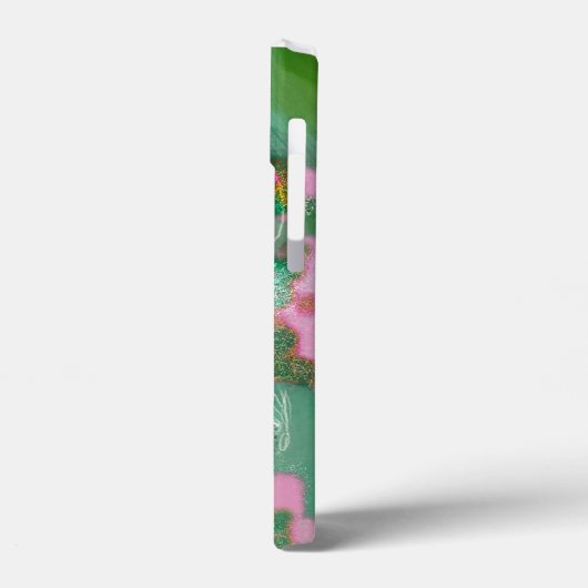 Telefonzellen Psychedelisch lilac grüne Monogramm Case-Mate iPhone Hülle (Rückseite / Links)