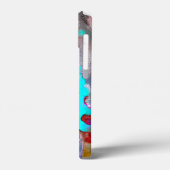 Telefonzellen Psychedelische Minze Rot Monogramm Case-Mate iPhone Hülle (Rückseite / Links)