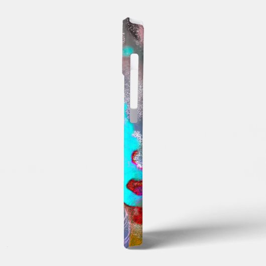 Telefonzellen Psychedelische Minze Rot Monogramm Case-Mate iPhone Hülle (Rückseite / Links)