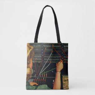 Telefonzentrale Operator, Vintage Geschäft Tasche