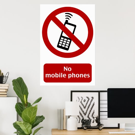 TELEFONZONE-Zeichen Poster (Heimbüro)