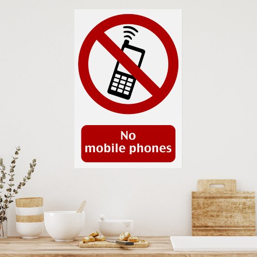 TELEFONZONE-Zeichen Poster (Küche)