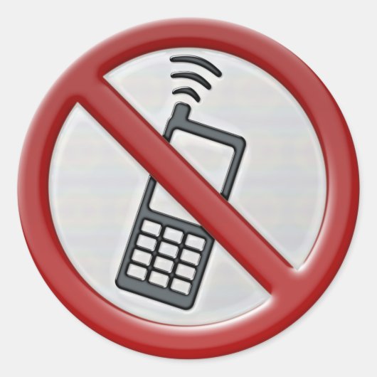 TELEFONZONE-Zeichen Runder Aufkleber (Vorderseite)