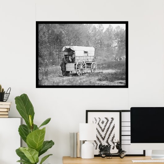 Telegrafenbatterie Wagon bei Petersburg 1864 Poster (Heimbüro)