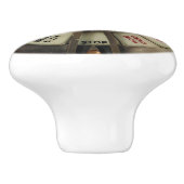 Telegrafenschadburn des Vintagen Dampfschiffes Keramikknauf (Seitenansicht)