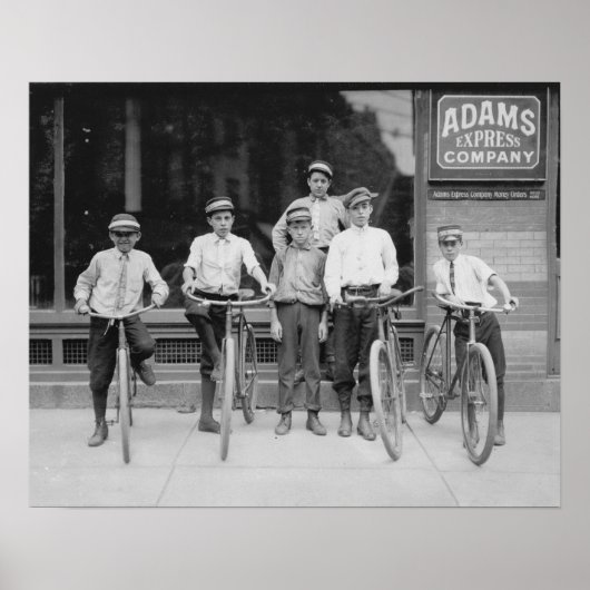 Telegram Messenger Boys, 1911. Vintages Foto Poster (Vorne)