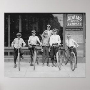 Telegram-Messenger-Jungen, 1911. Vintage-Foto Poster