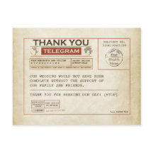 Telegram Vielen Dank für Ihre Karten für Ihre Hoch