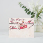 Telegramm der Liebe Postkarte (Stehend Vorderseite)