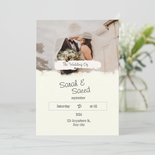 Telegramm "Dream Wedding" Einladung (Stehend Vorderseite)