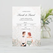 Telegramm "Dream Wedding" Einladung (Stehend Vorderseite)