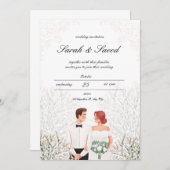 Telegramm "Dream Wedding" Einladung (Vorne/Hinten)