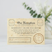 Telegramm-Empfang nach Party-Einsteckkarte Begleitkarte (Stehend Vorderseite)