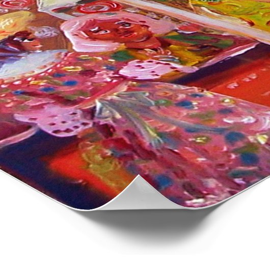 Telegraph Ave Street Szene mit Busse Poster (Ecke)